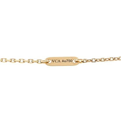 Van Cleef & Arpels 18K Yellow Gold Mother of Pearl Sweet Alhambra Pendant Necklace 5 of 6