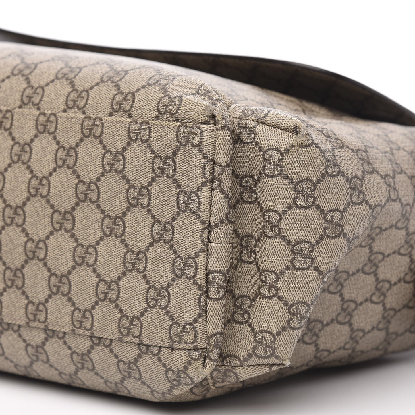 GG Plus Monogram Messenger Diaper Bag Dark Brown