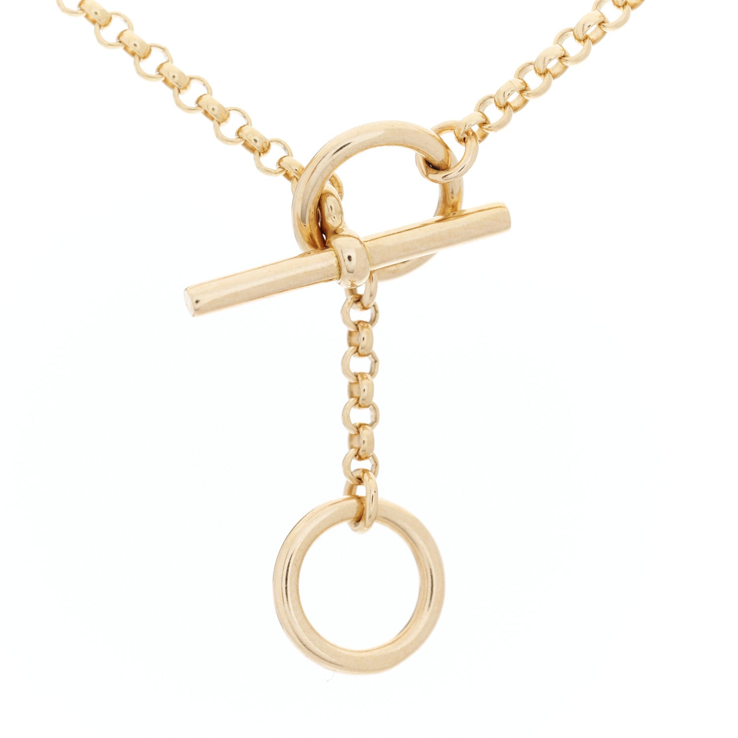 Hermes 18K Rose Gold Diamond Gambade Pendant Necklace 4 of 5