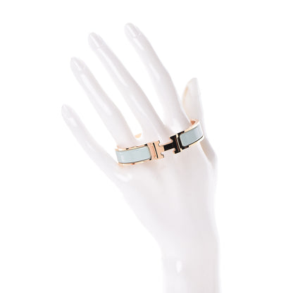 Hermes Enamel Narrow Clic Clac H Bracelet PM Vert Argile 2 of 6