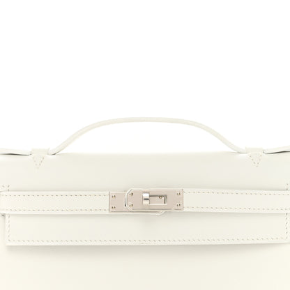 Hermes Swift Kelly Pochette Clutch White 5 of 9