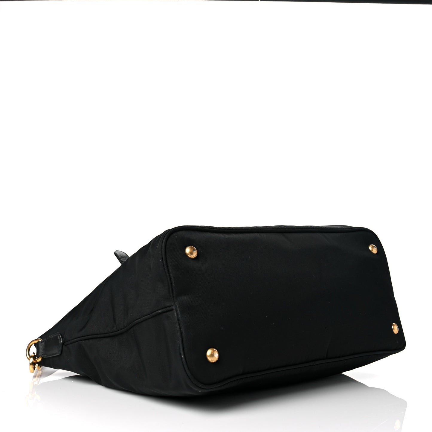 Tessuto Nylon Soft Calfskin Tote Black