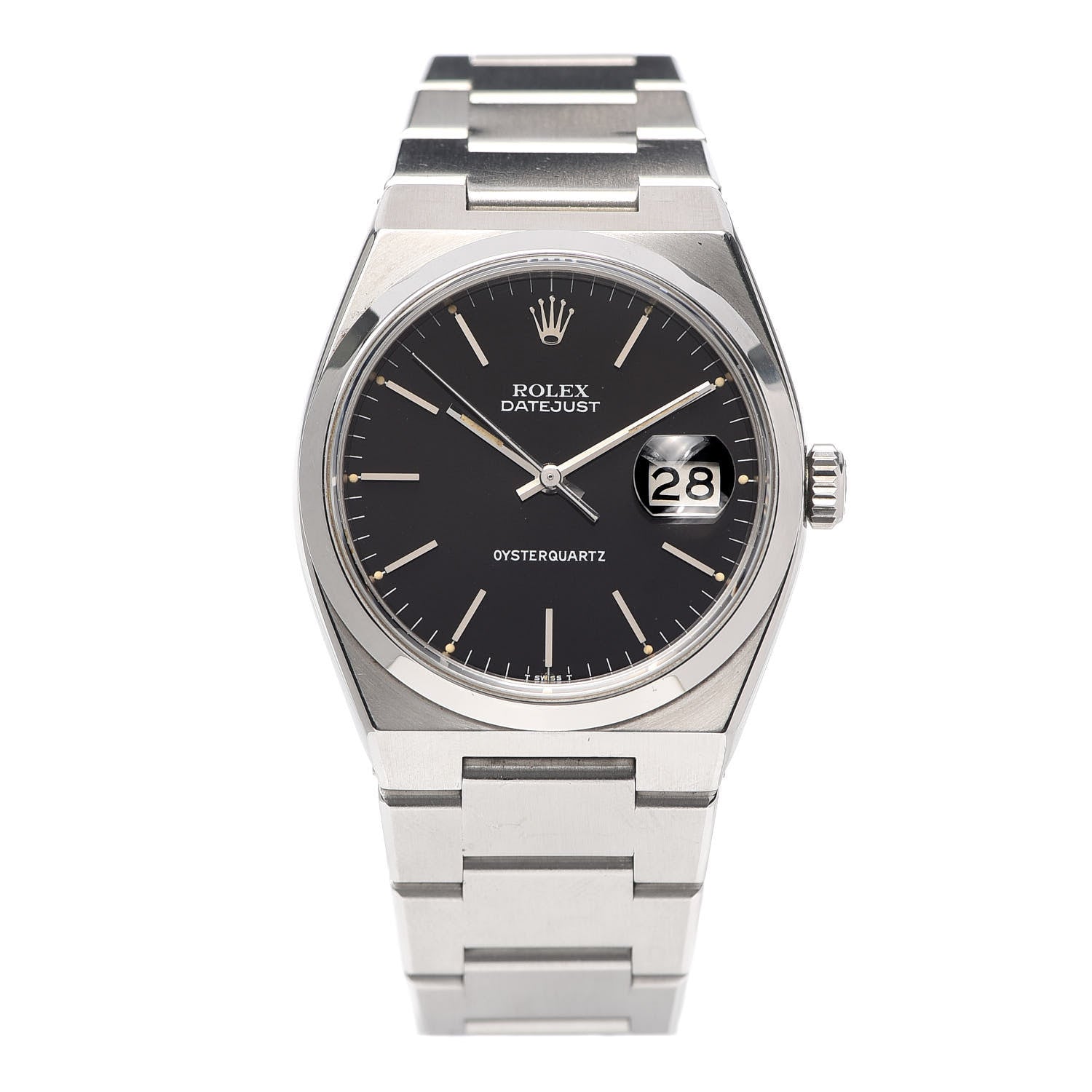 Rolex Stainless Steel 36mm Oysterquartz Datejust Watch Black 17000 1 of 6