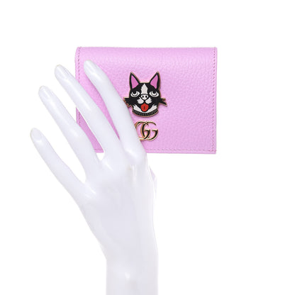 Gucci Dollar Calfskin Bosco Card Case Wallet Malva 2 of 8
