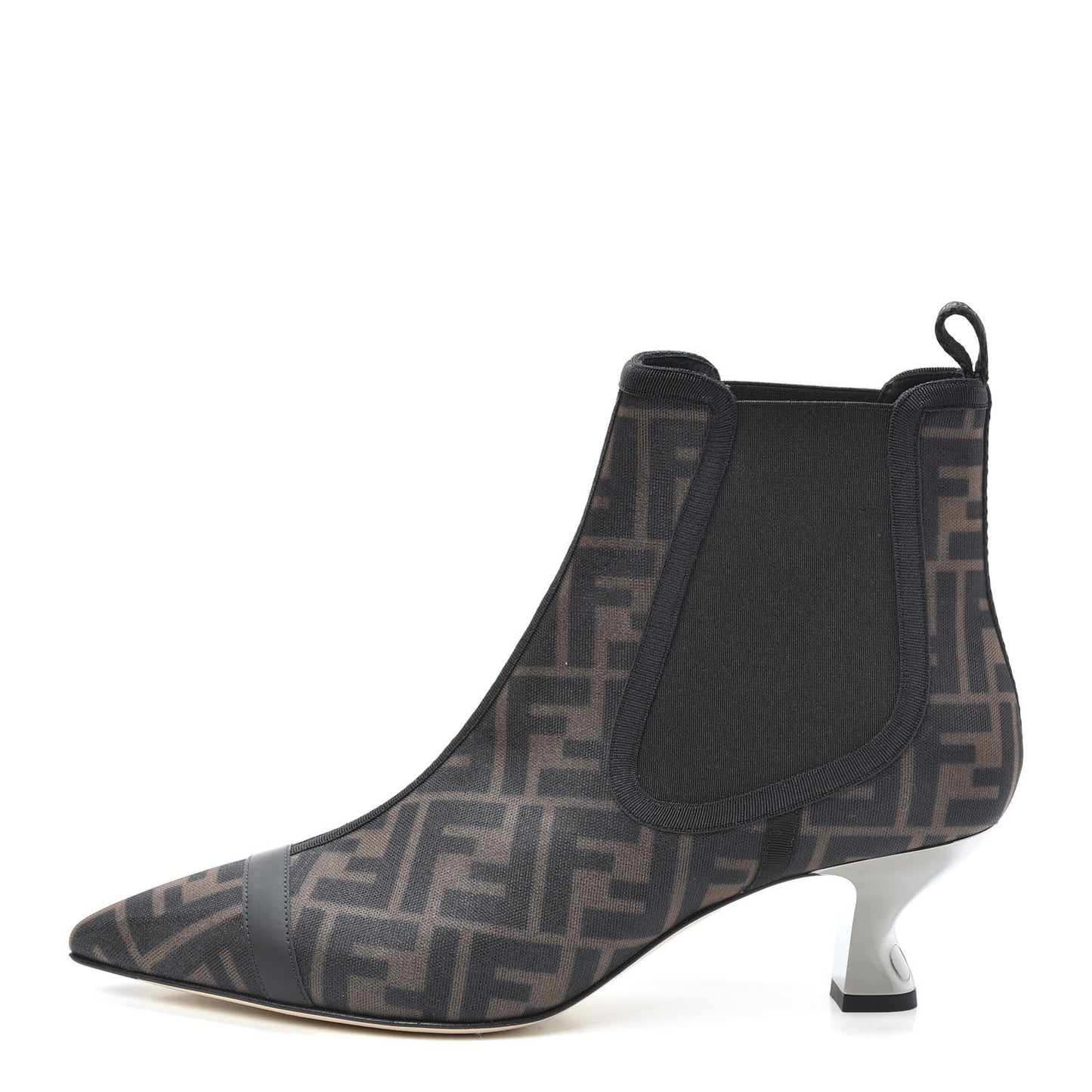 Mesh Tulle FF Colibri 55mm Ankle Booties 39.5 Tobacco Moro Black