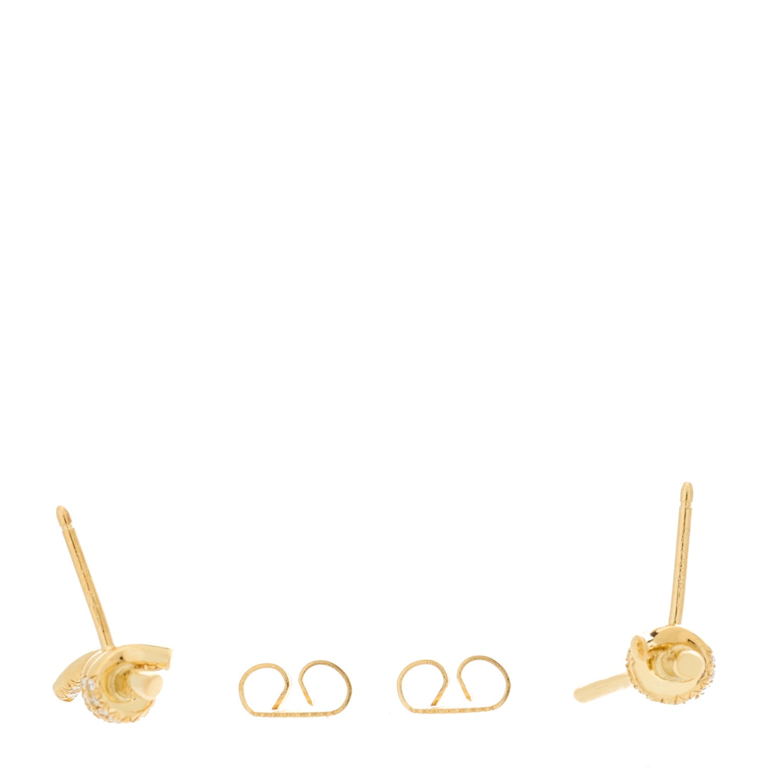 Tiffany 18K Yellow Gold Diamond Tiffany Knot Earrings 3 of 5