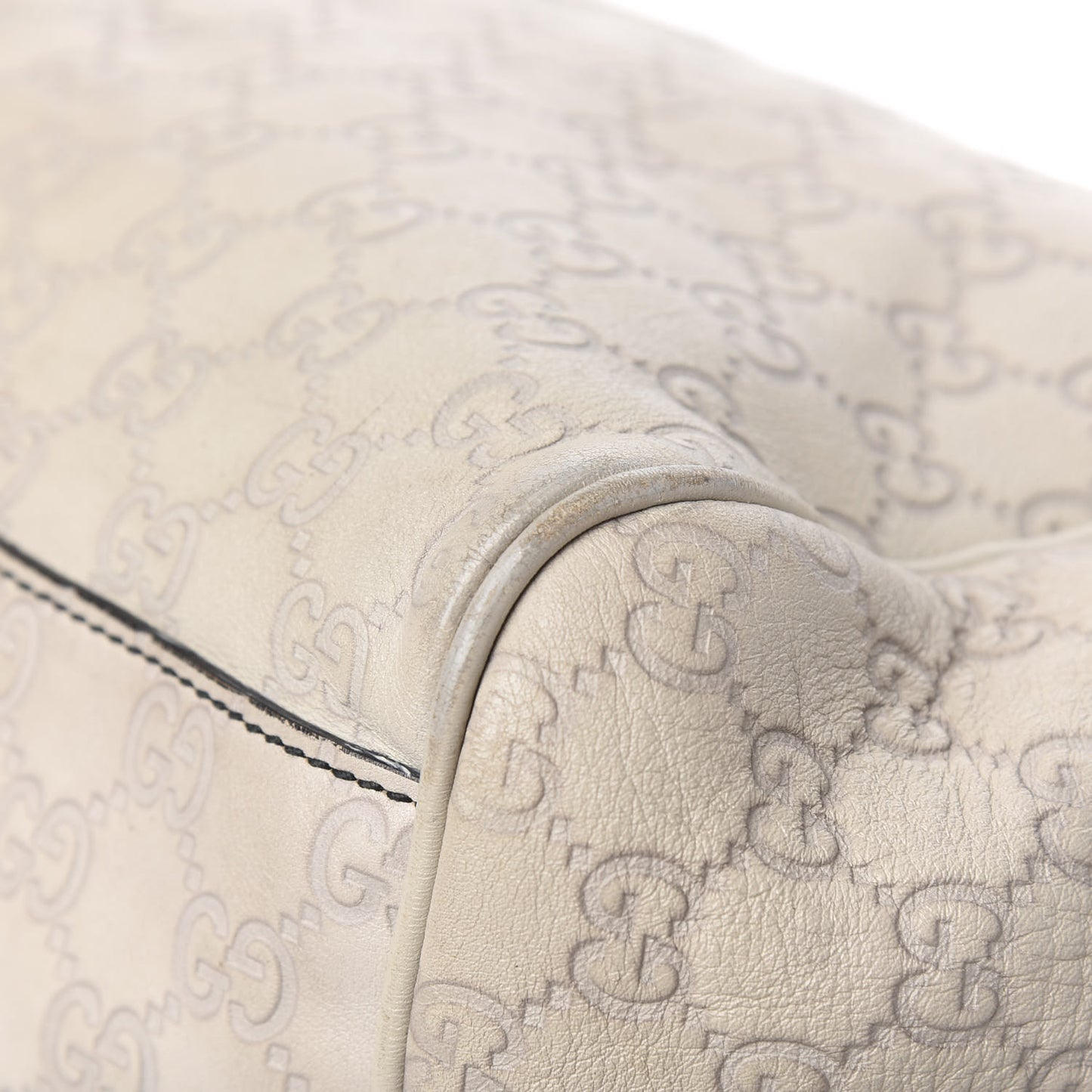 Guccissima Signature Medium Emily Shoulder Bag Mystic White