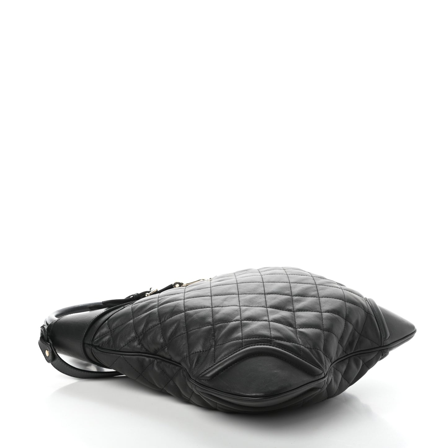 Calfskin Quilted Crossbody Bag Black