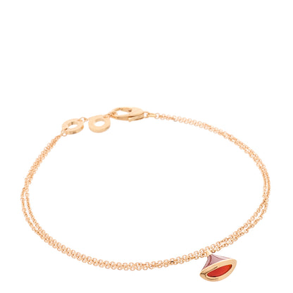 Bulgari 18K Rose Gold Carnelian Divas' Dream Bracelet 1 of 6