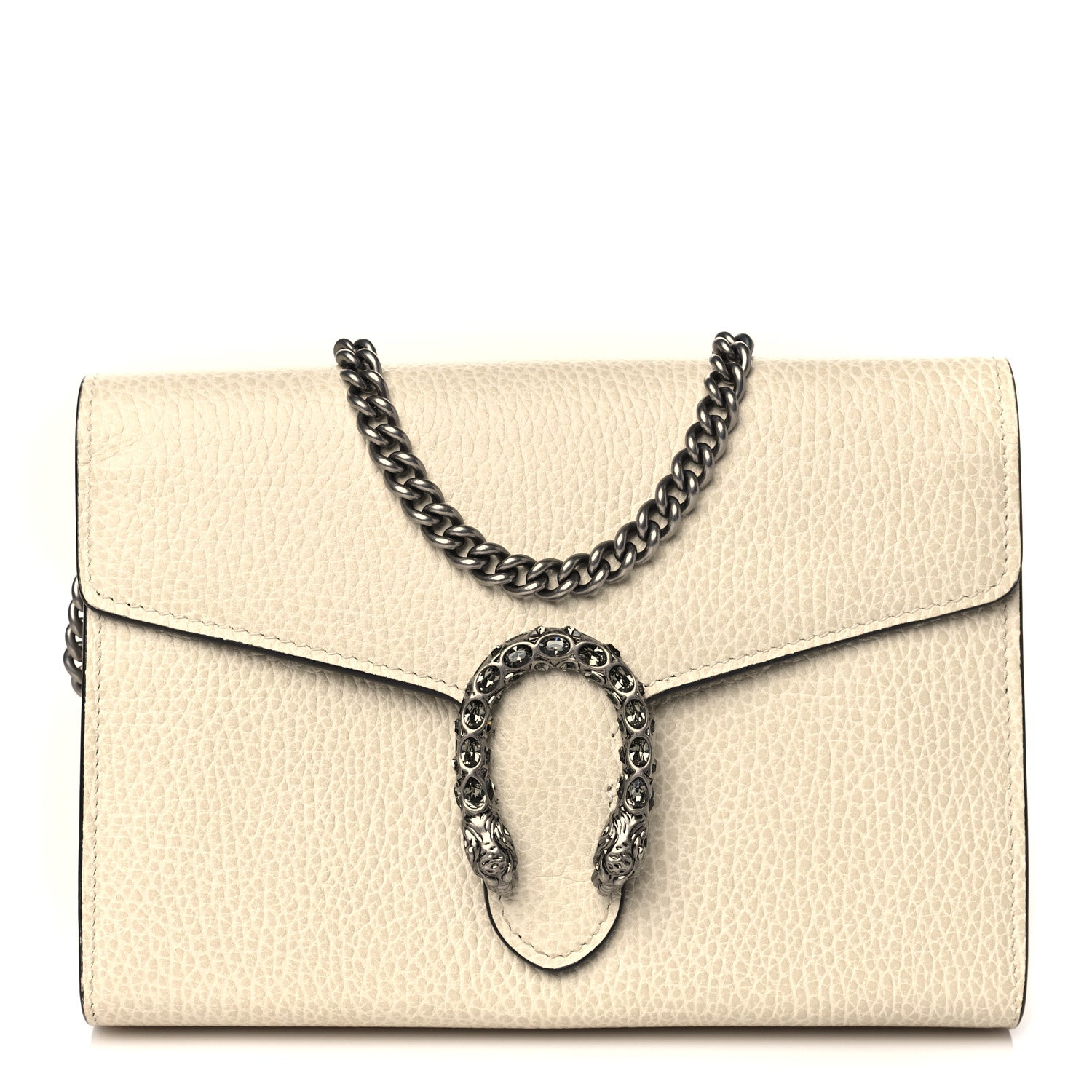 Gucci Dollar Calfskin Mini Dionysus Chain Wallet Mystic White 1 of 10