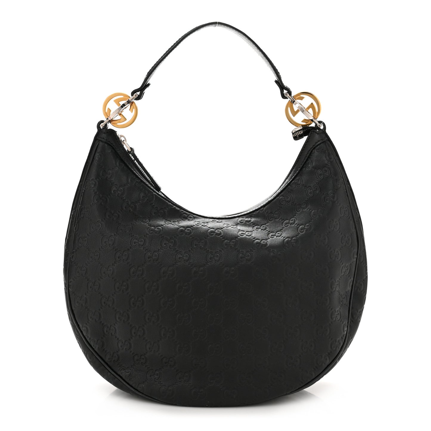 Guccissima Medium GG Twins Hobo Black