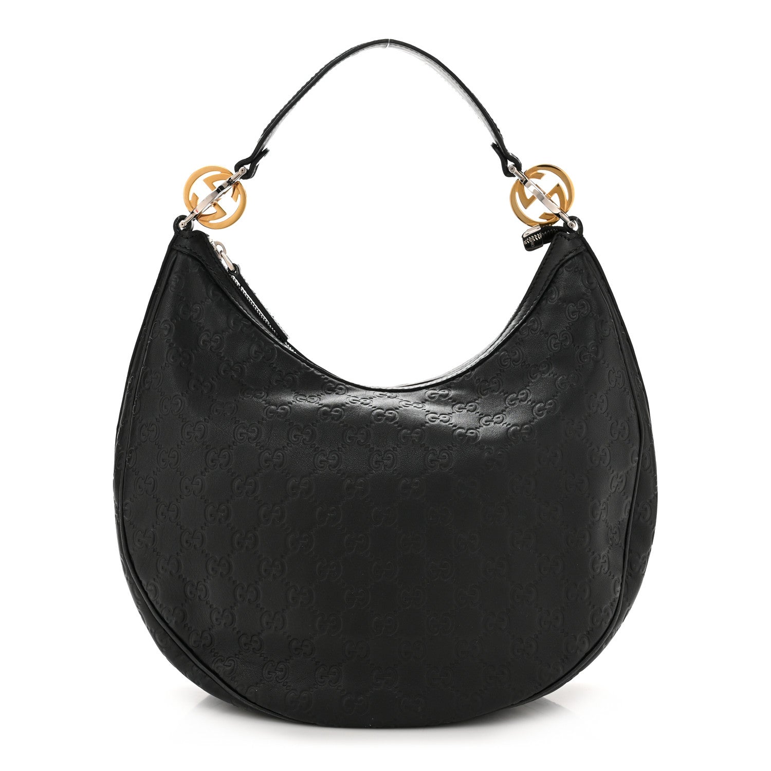 Gucci Guccissima Medium GG Twins Hobo Black 1 of 12