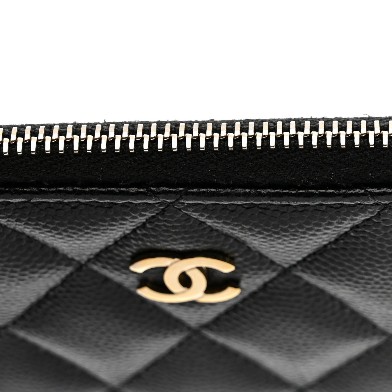 ミッシェル　　CHANEL キルティング ブラックキーケース Chanel Caviar Quilted Zipped Key Holder Case Black 1880001
