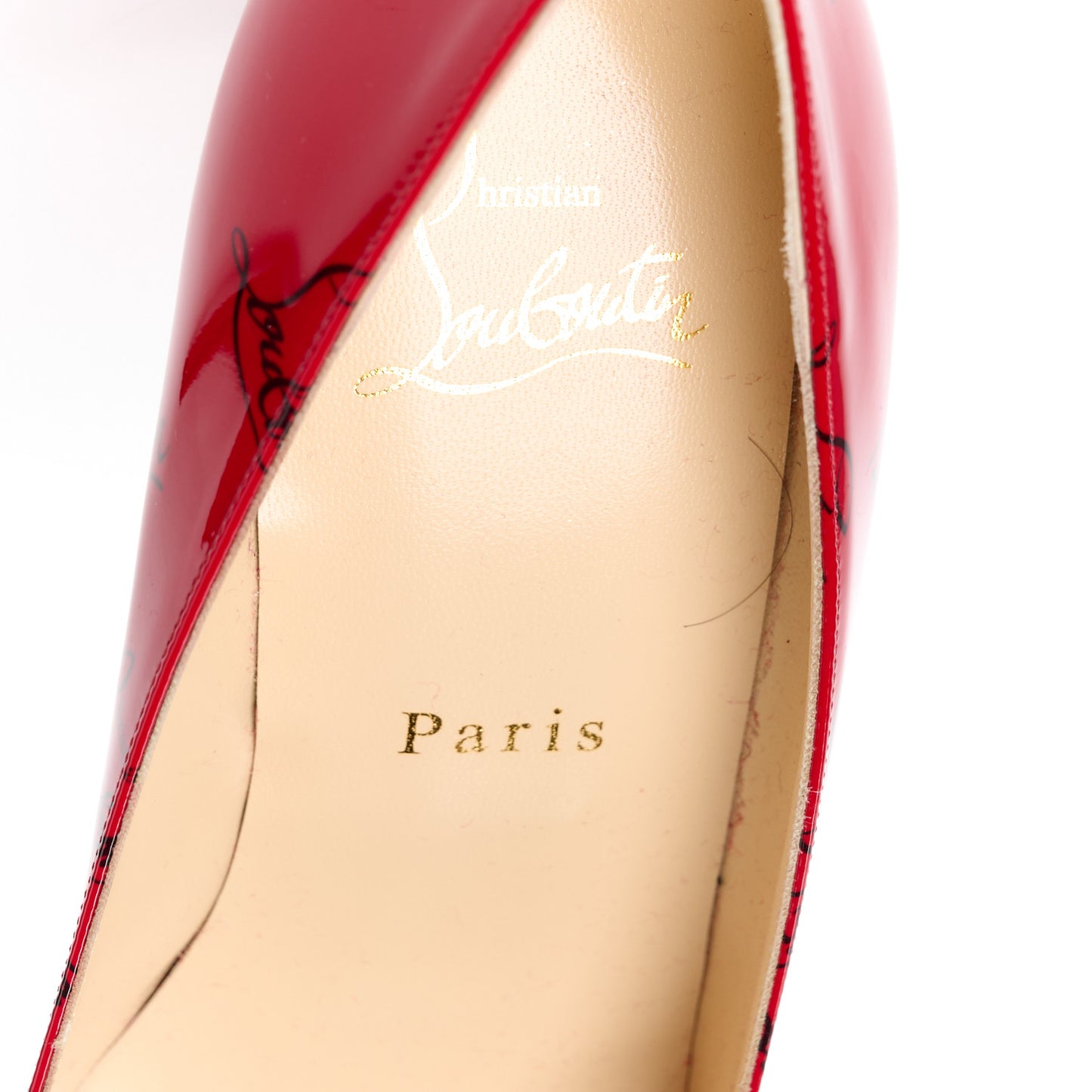 Patent Logo Degrade Decollete 554 85 Pumps 37 Black Loubi