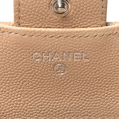Chanel Caviar Quilted Compact Flap Wallet Beige 7 of 10
