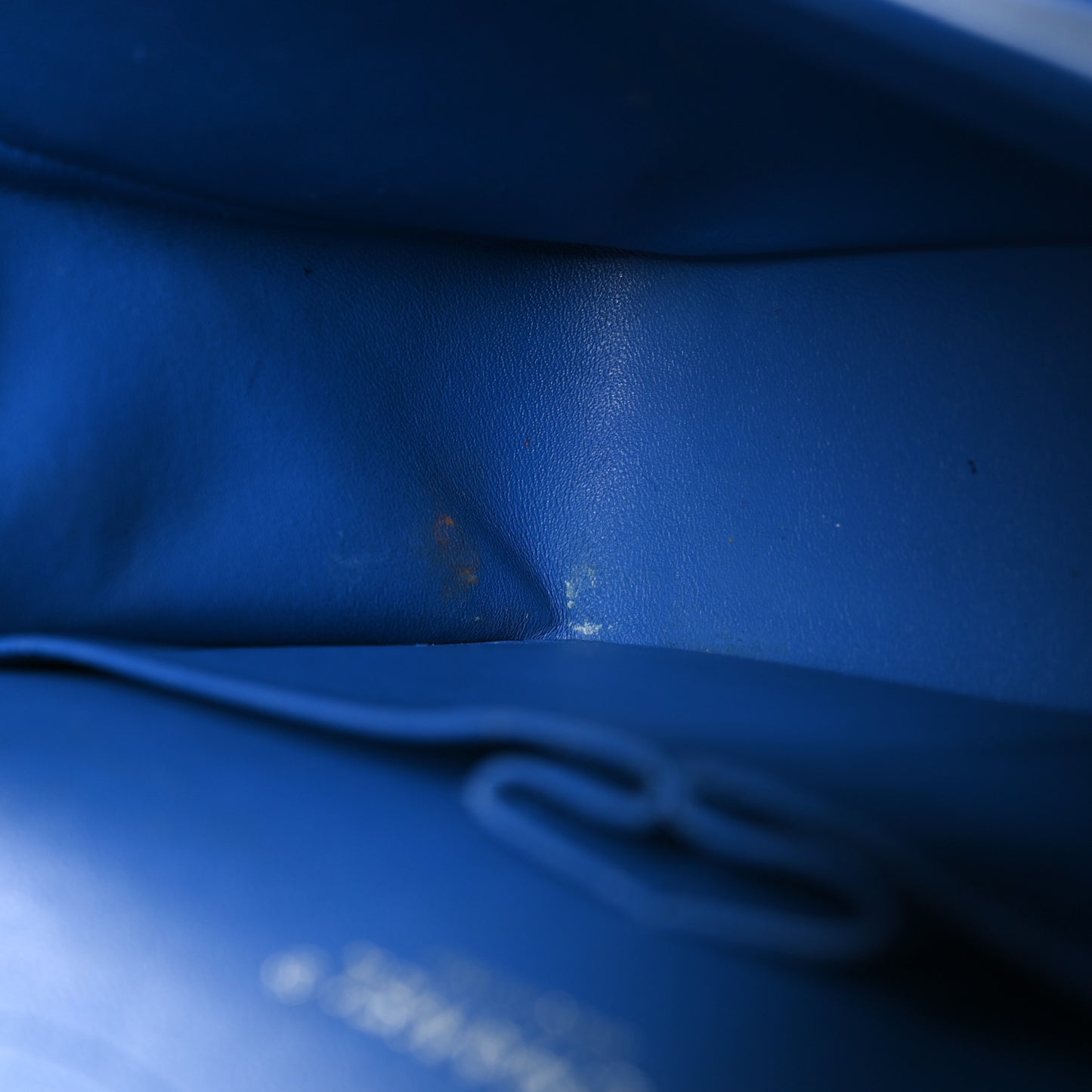 Caviar Chevron Quilted Jumbo Double Flap Blue