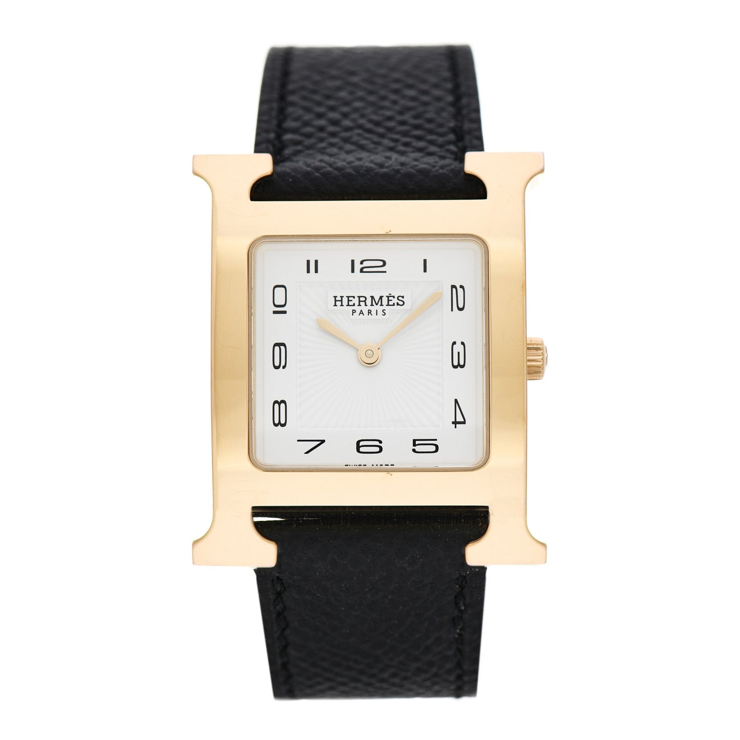 Stainless Steel Epsom 26mm Heure H Hour Quartz Watch Noir
