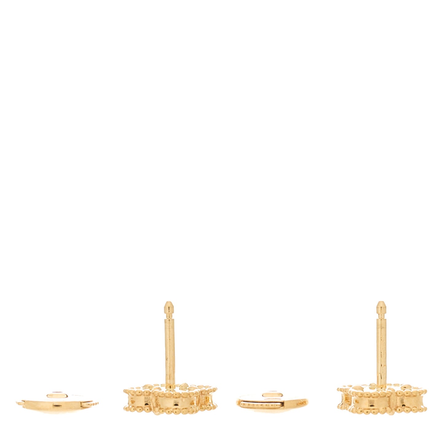18K Yellow Gold Black Onyx Sweet Alhambra Earrings