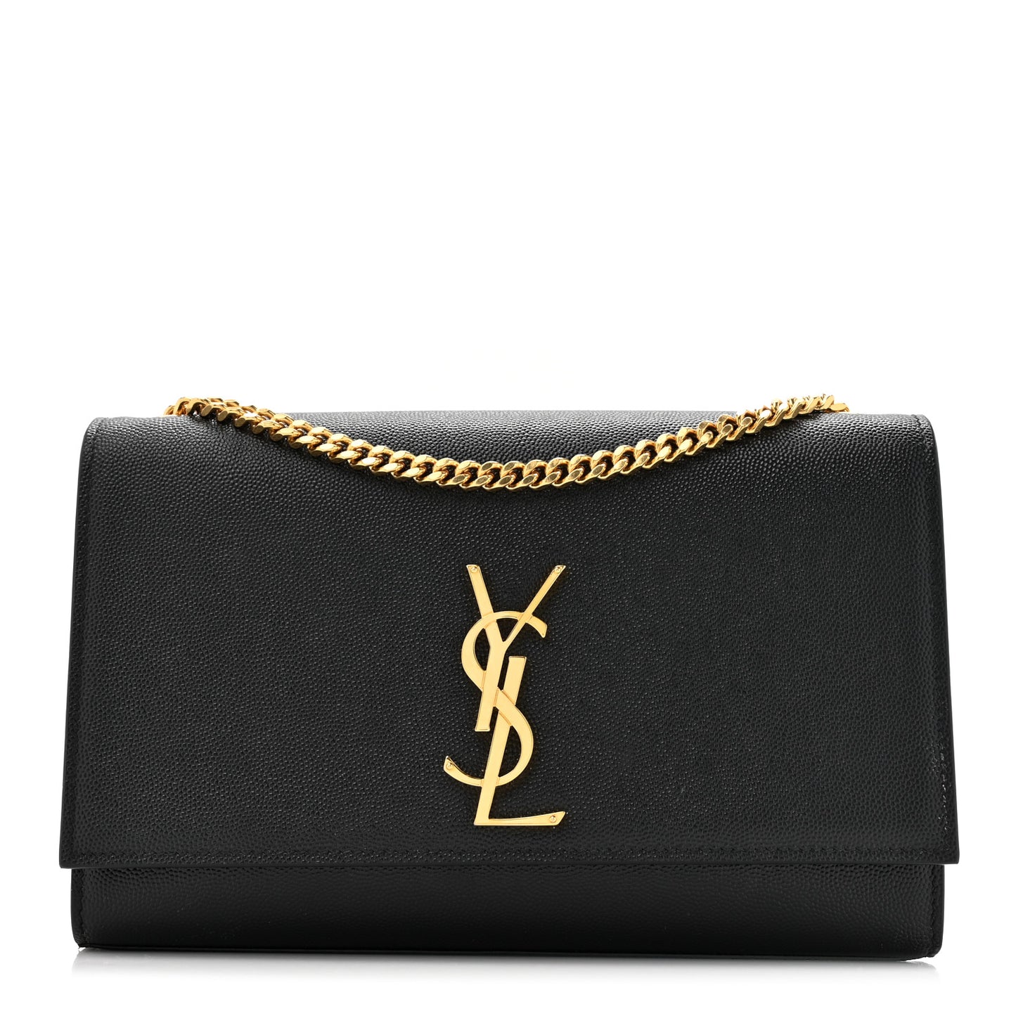 Grain De Poudre Medium Classic Monogram Kate Satchel Black