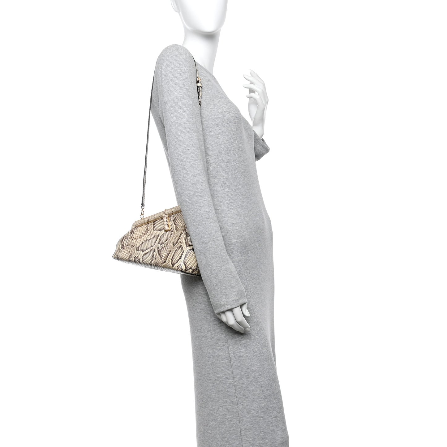 Snakeskin Small Fendi First Daisy Roccia