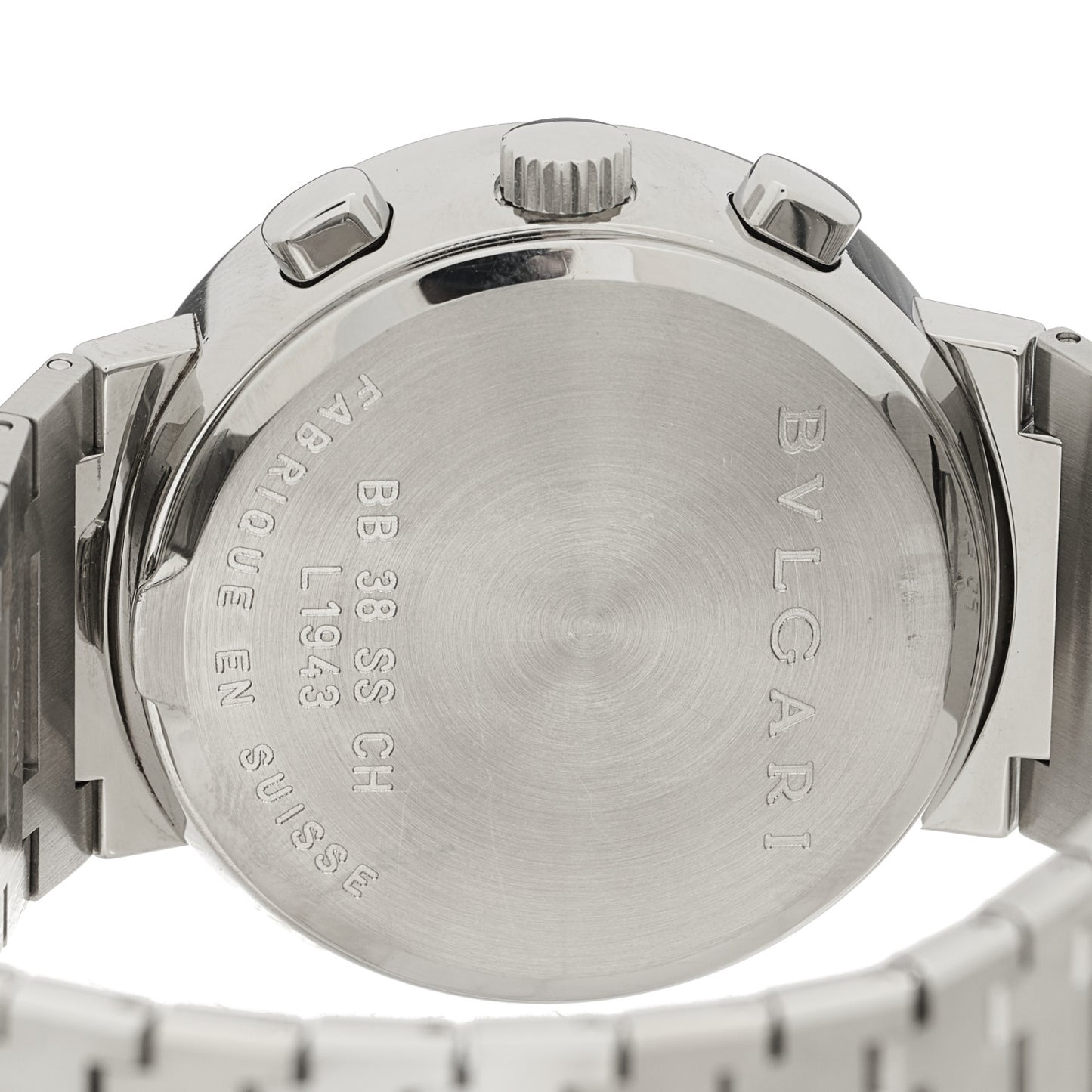 Stainless Steel 38mm Chronograph Automatic Watch Black