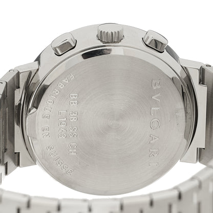 Bulgari Stainless Steel 38mm Chronograph Automatic Watch Black 4 of 4