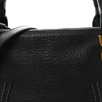 Chloe Nubuck Calfskin Medium Marcie Satchel Black 7 of 9