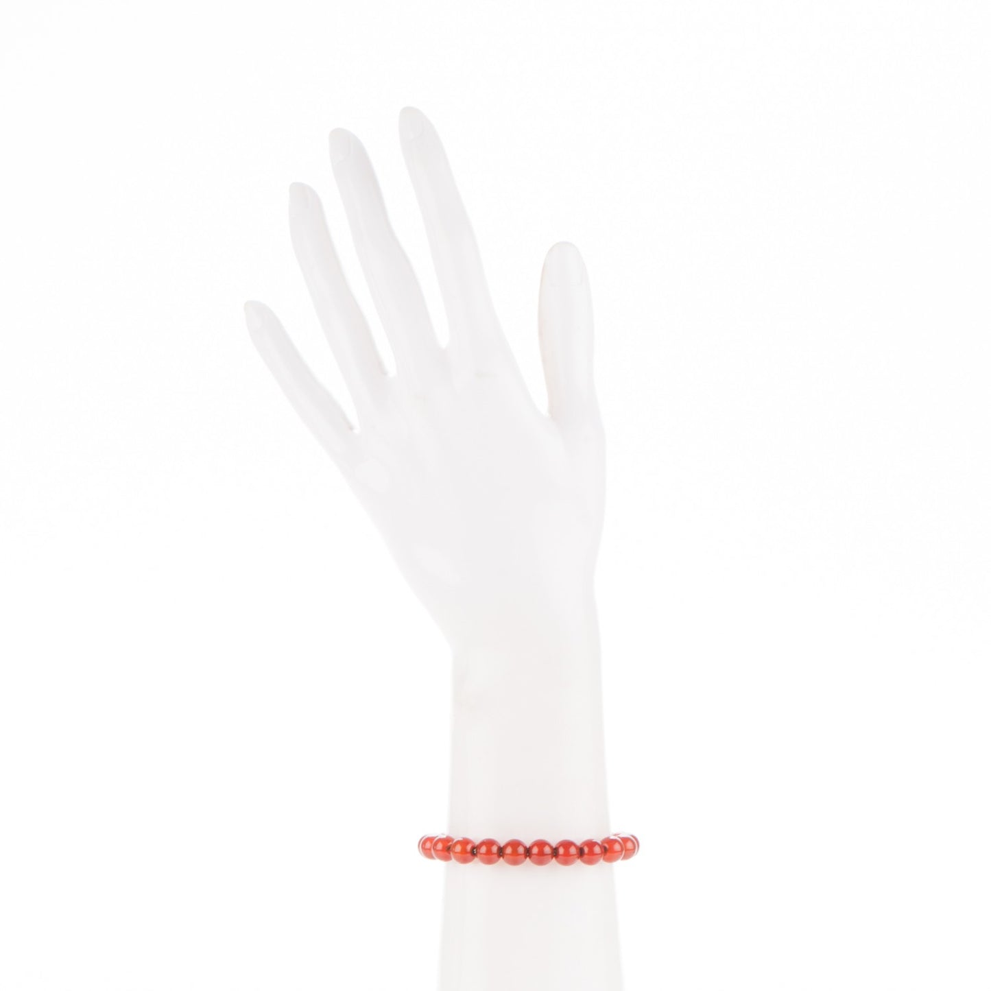 Sterling Silver Carnelian 8mm Spiritual Beads Bracelet
