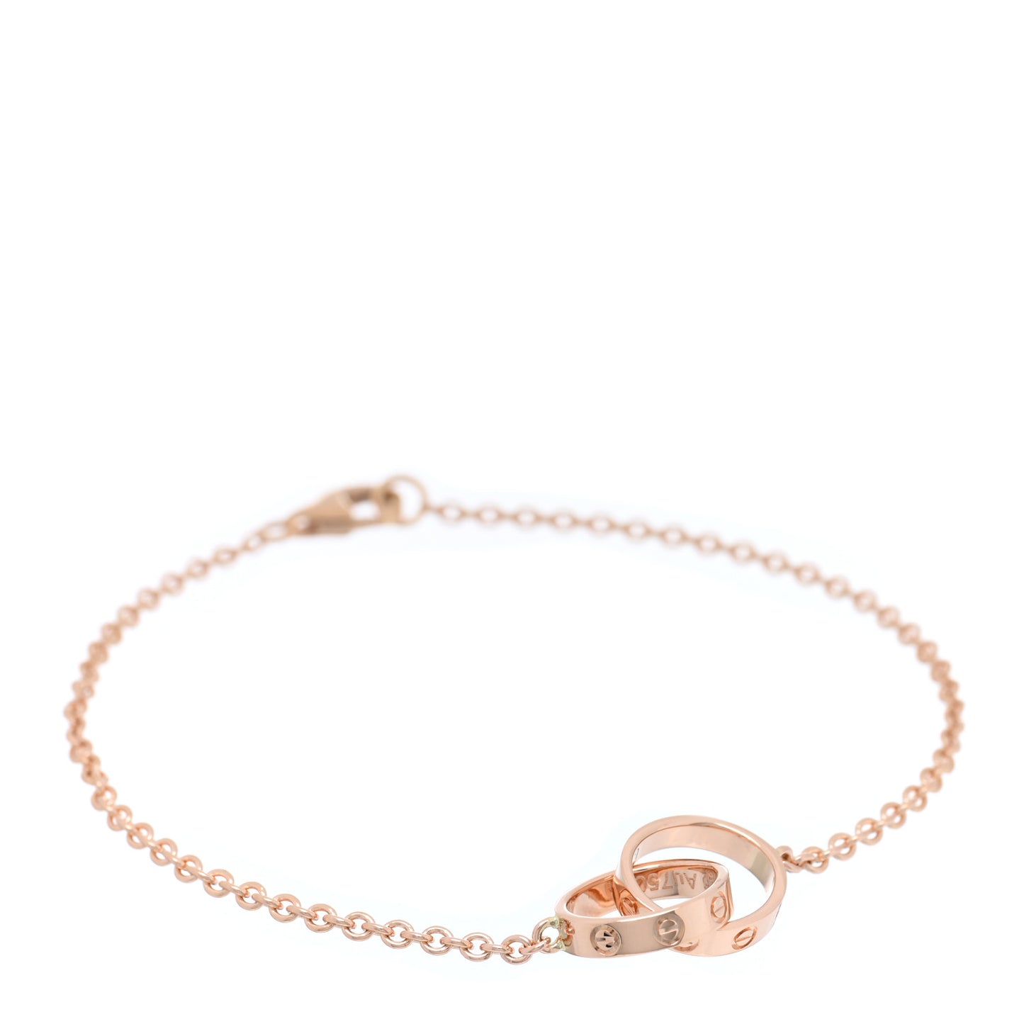 18K Pink Gold Interlocking LOVE Bracelet