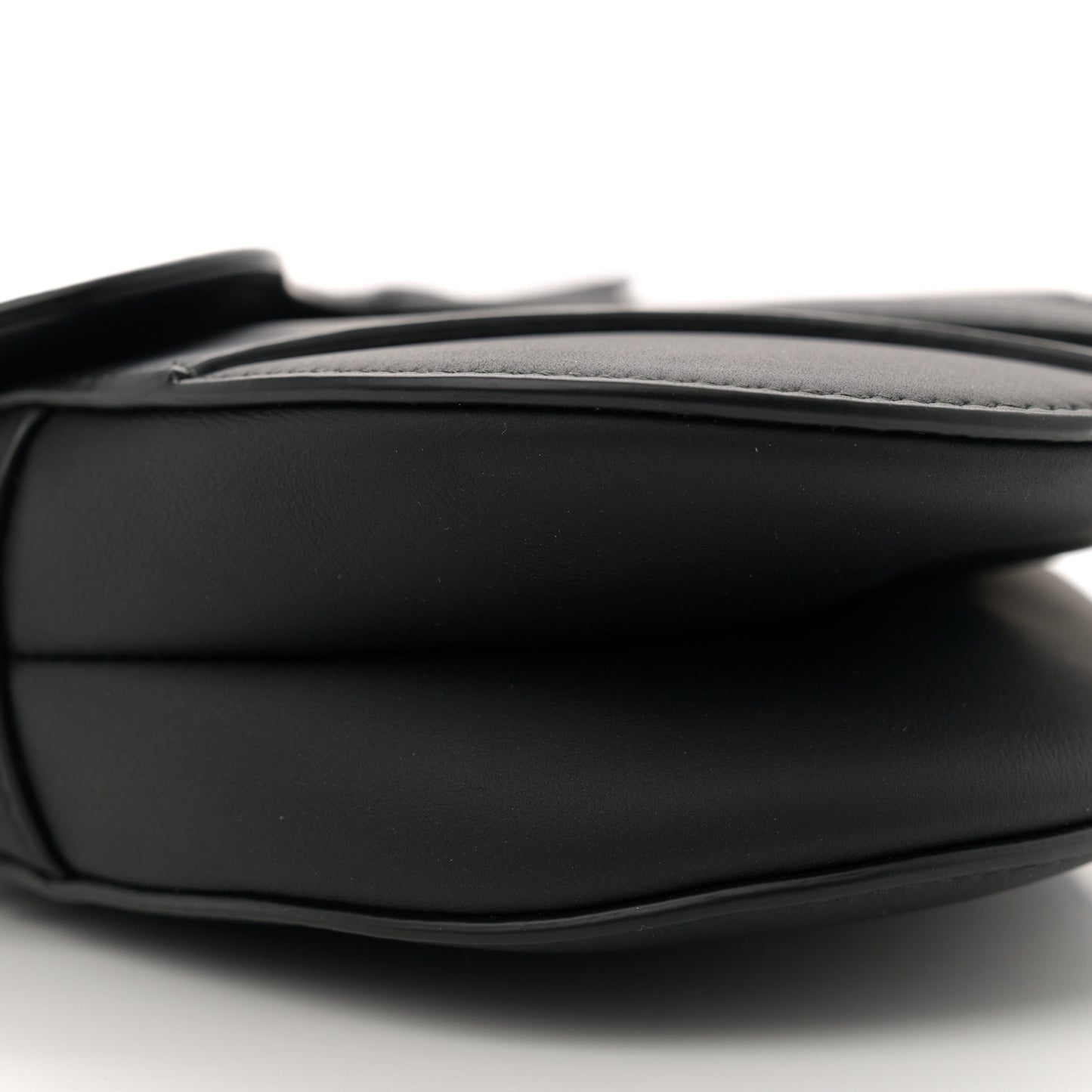 Ultra Matte Calfskin Mini Saddle Bag Black