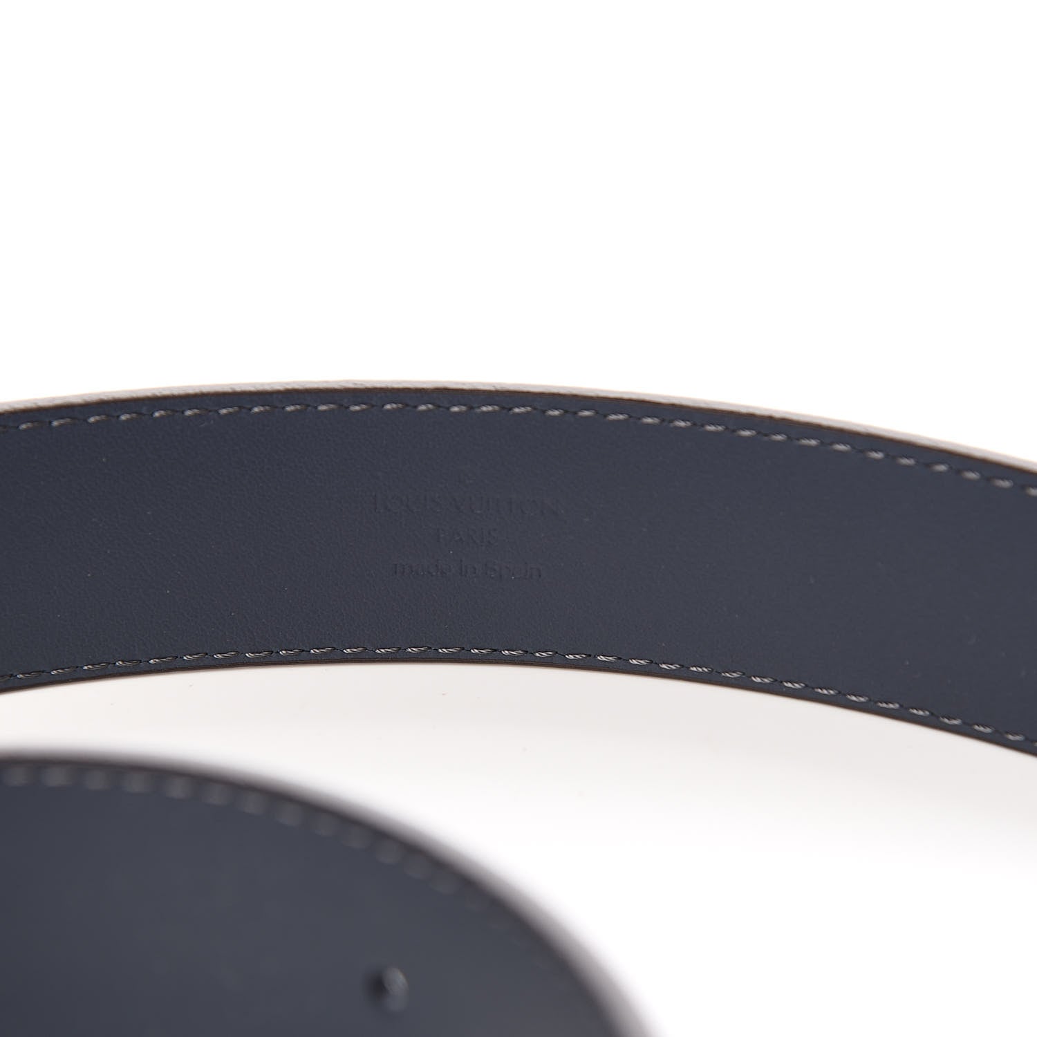 Louis Vuitton Taiga Mens 35mm Metropole Belt 90 36 Blue Marine 6 of 7