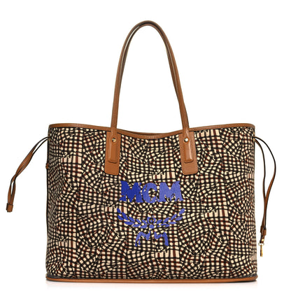MCM Visetos Large Liz Reversible Shopper Tote Cognac 11 of 19