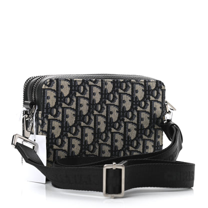 Christian Dior X KENNY SCHARF Oblique Canvas Embroidered Patches Crossbody Charcoal 3 of 10