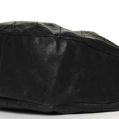 Chanel Caviar Stitched Large Outdoor Hobo Black 10 of 12