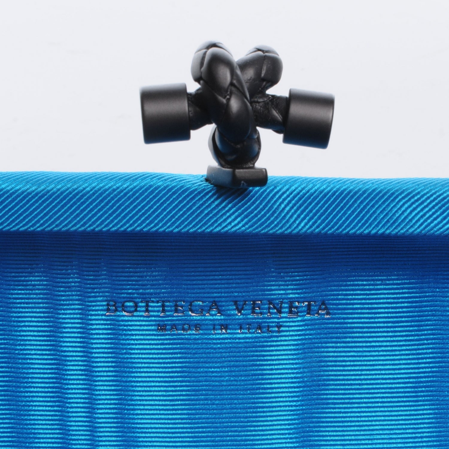 Bottega Veneta Silk Moire Knot Clutch Turquoise 6 of 8
