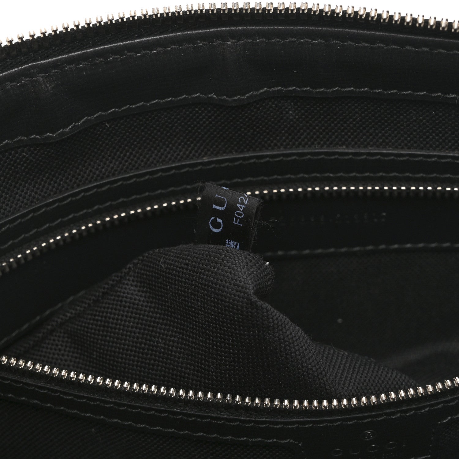 Gucci GG Supreme Monogram Azalea Calfskin Retro Interlocking G Wristlet Messenger Bag Black 8 of 11