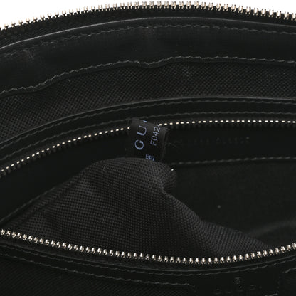 Gucci GG Supreme Monogram Azalea Calfskin Retro Interlocking G Wristlet Messenger Bag Black 8 of 11