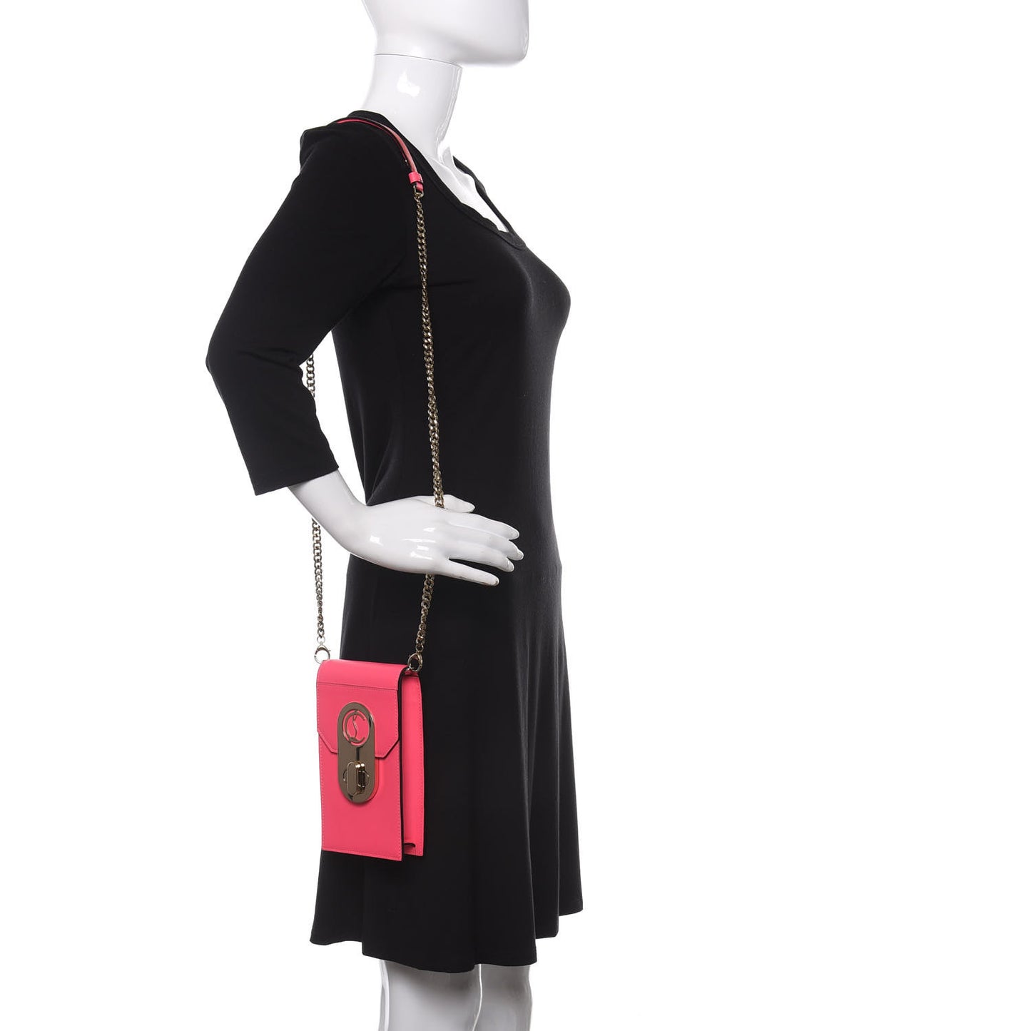 Calfskin Elisa Phone Crossbody Pink