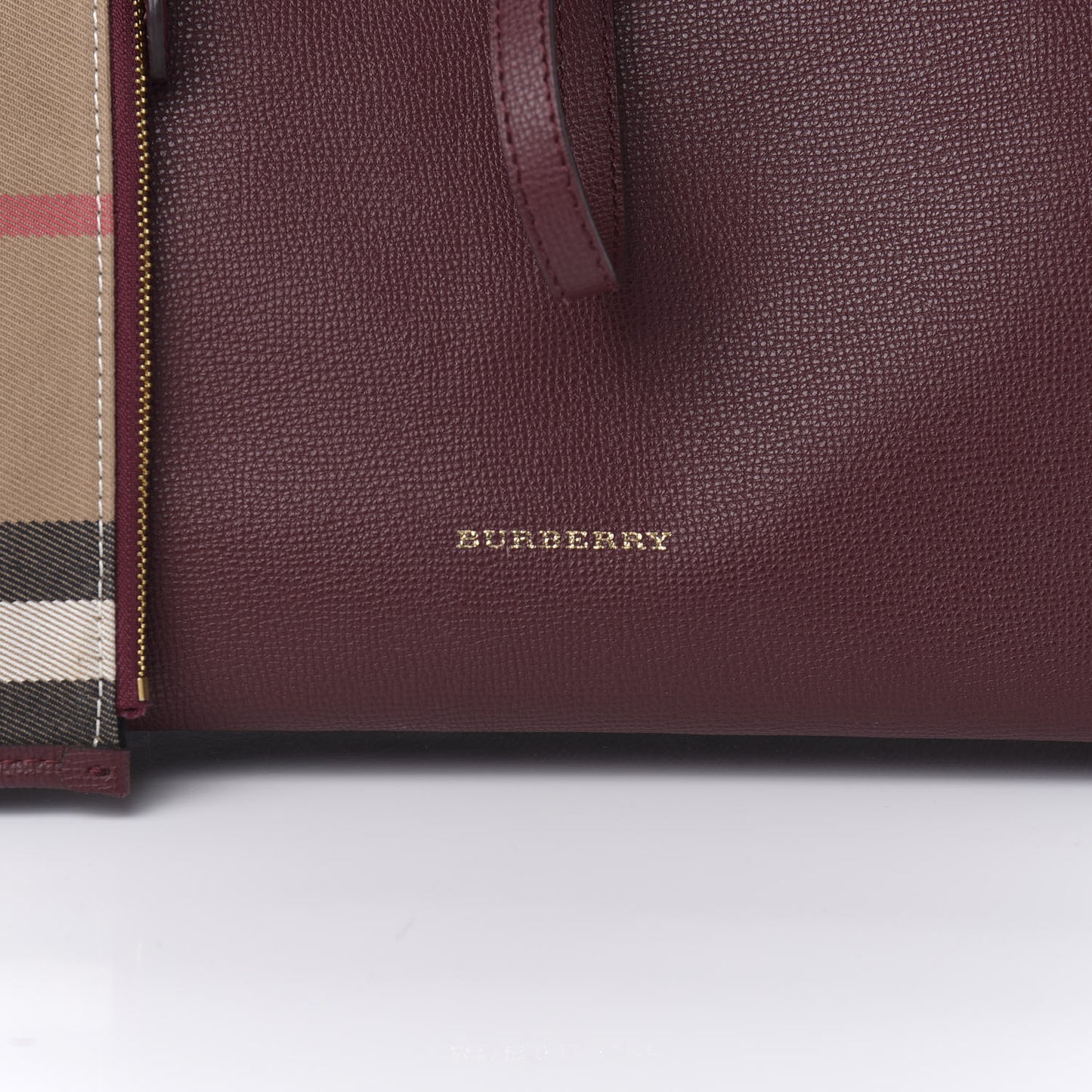 Grainy Calfskin Medium Honeybrook Tote Dark Plum