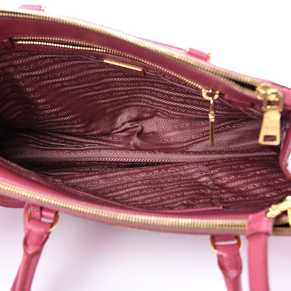 Prada Saffiano Small Galleria Double Zip Tote Fuxia 5 of 22