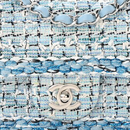 Chanel Tweed Braid Mini Flap Blue White 8 of 11