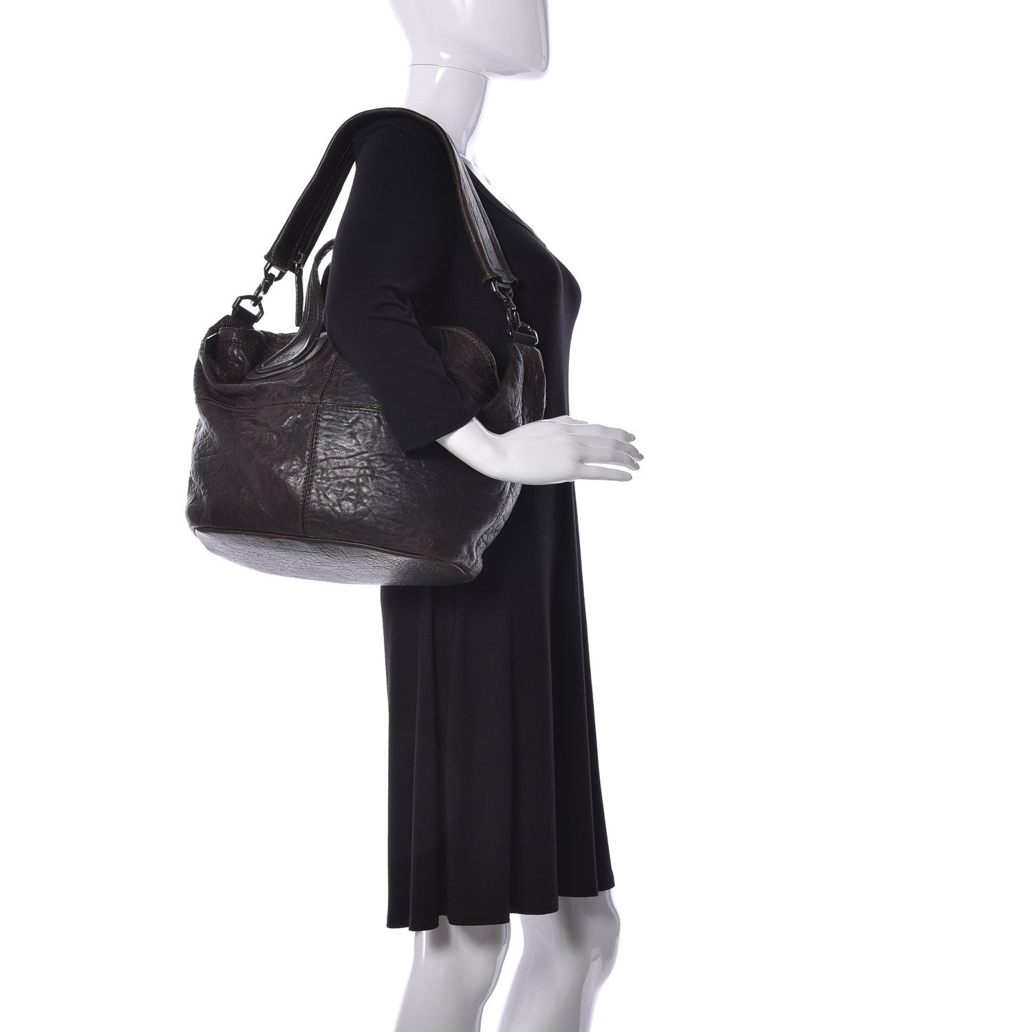 Givenchy Wrinkled Lambskin Medium Nightingale Dark Brown 2 of 9