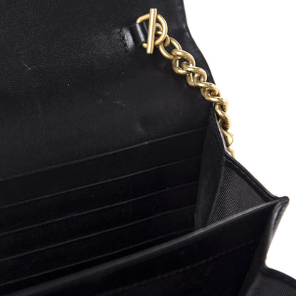 Gucci Calfskin Matelasse GG Marmont Chain Wallet Black 10 of 15