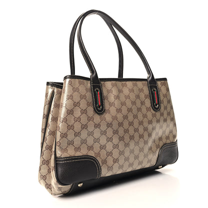 Gucci Crystal Monogram Medium Princy Tote Dark Brown 3 of 11
