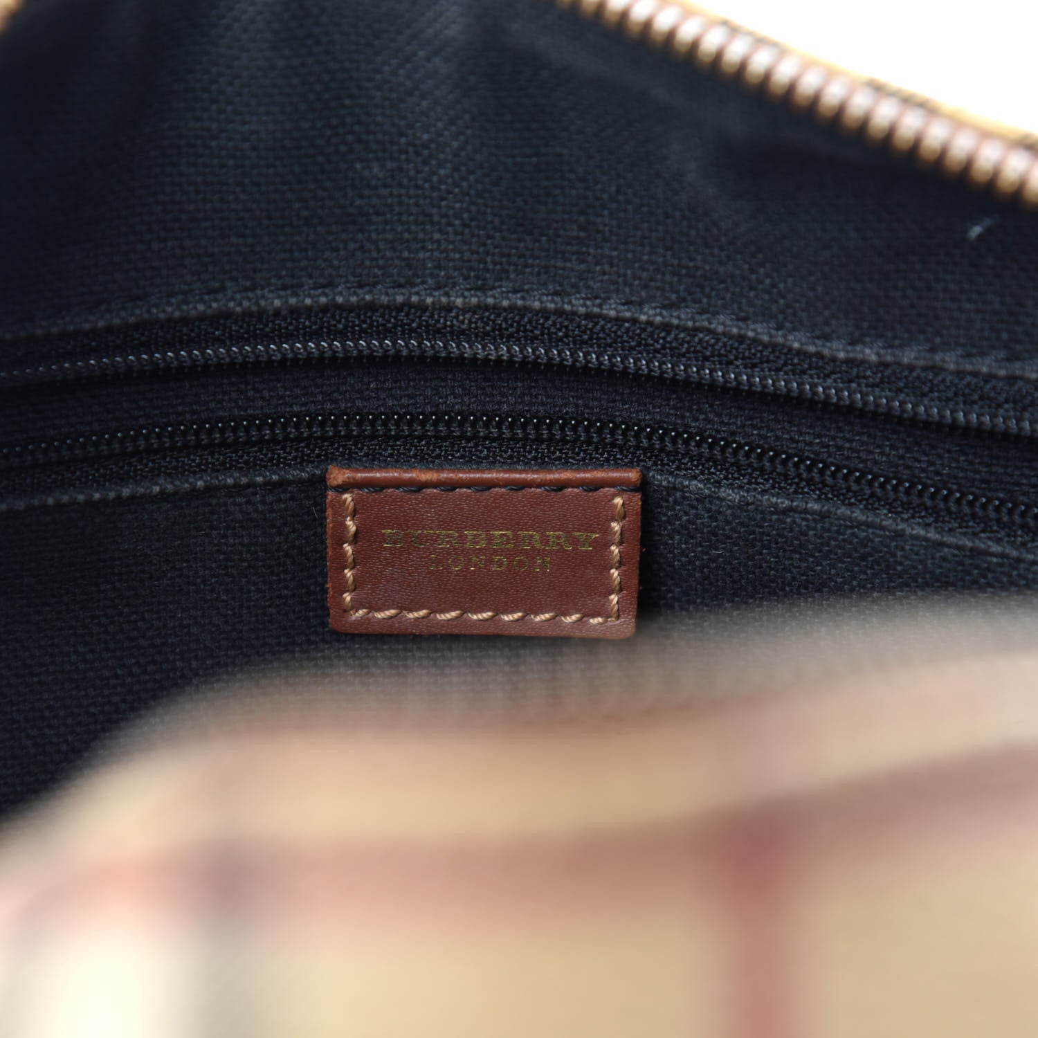Burberry Haymarket Check Barrel Bag Brown 10 of 12