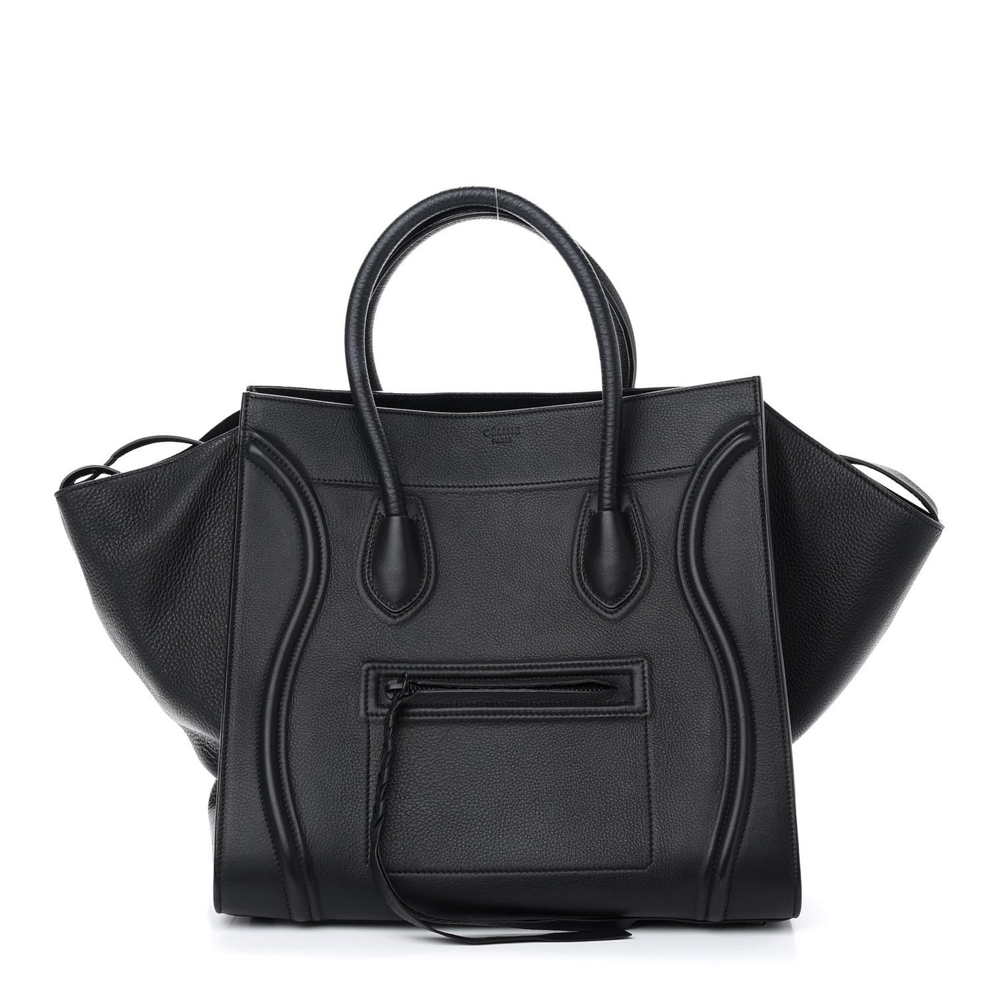 Supple Calfskin Medium Phantom Luggage Black