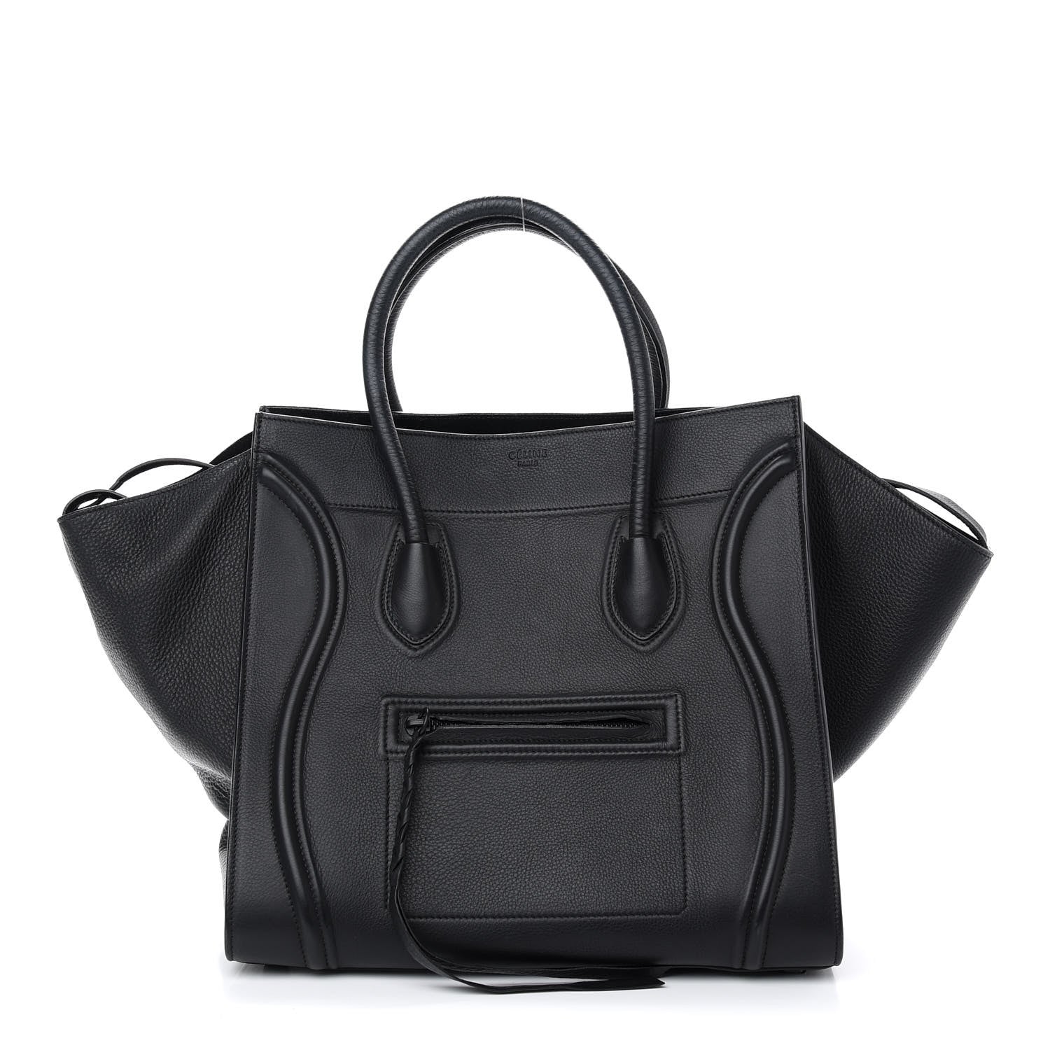 Celine Supple Calfskin Medium Phantom Luggage Black 1 of 11