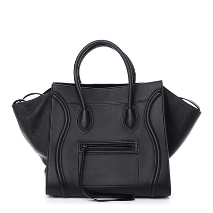 Celine Supple Calfskin Medium Phantom Luggage Black 1 of 11