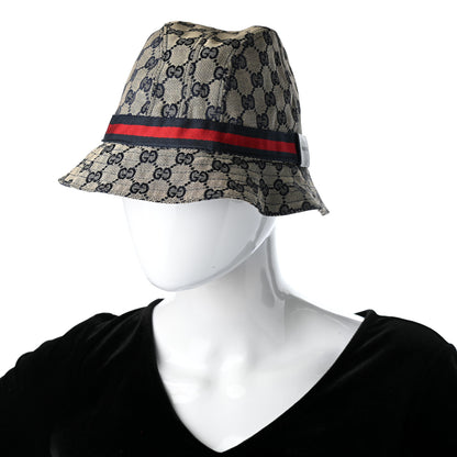 Gucci Monogram Web Bucket Hat M Blue 2 of 8