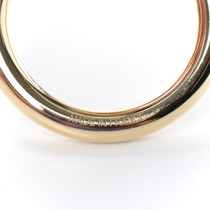 Hermes Permabrass Loop Charms Cadenas Scarf Ring Gold 4 of 4